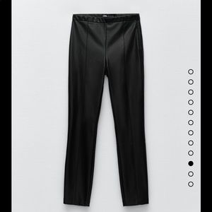 Zara faux leather straight leg legging